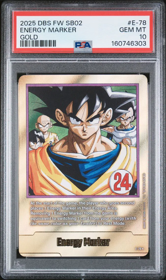 2025 #E-78 Energy Marker PSA 10 Dragon Ball Super Card Game Fusion World Manga Booster 02