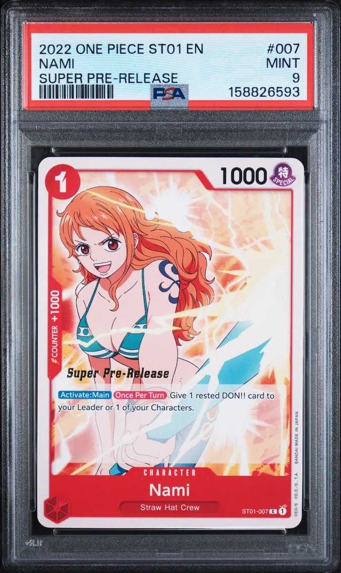 2022 #007 Nami PSA 9 One Piece Starter Deck ST01-Straw Hat Crew