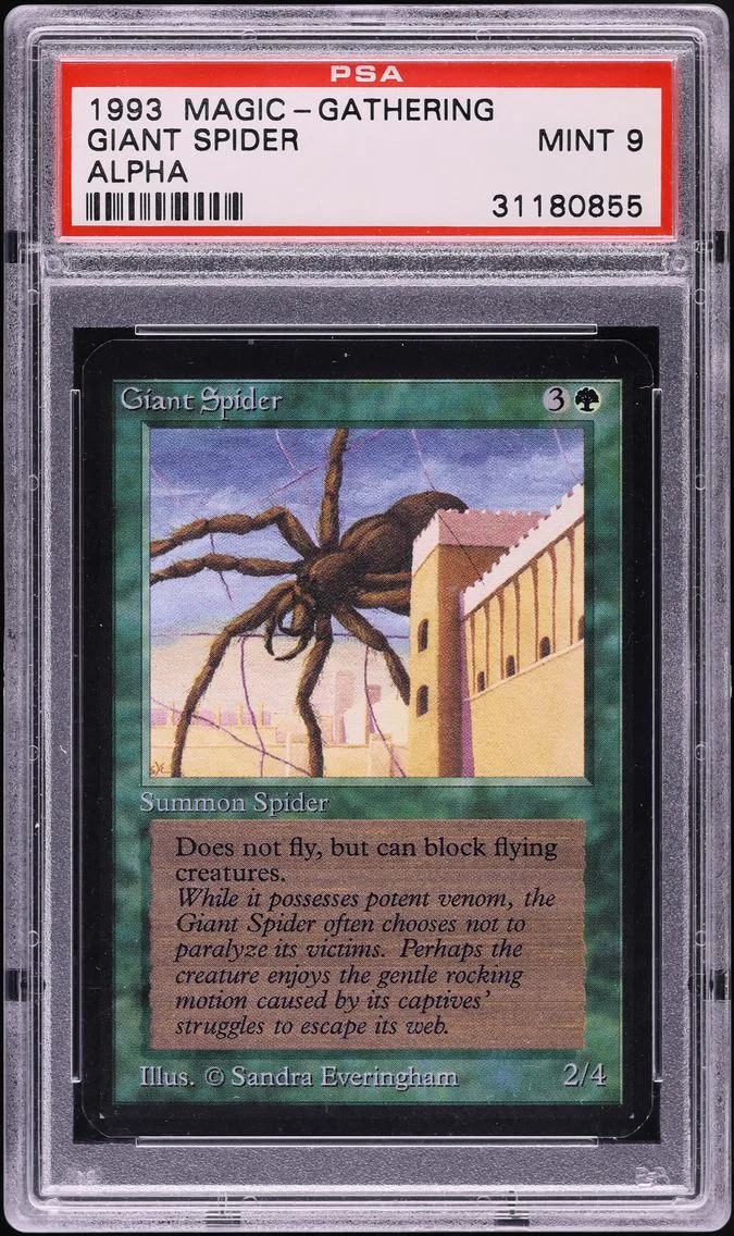 1993 Giant Spider PSA 9 Magic The Gathering MTG Alpha