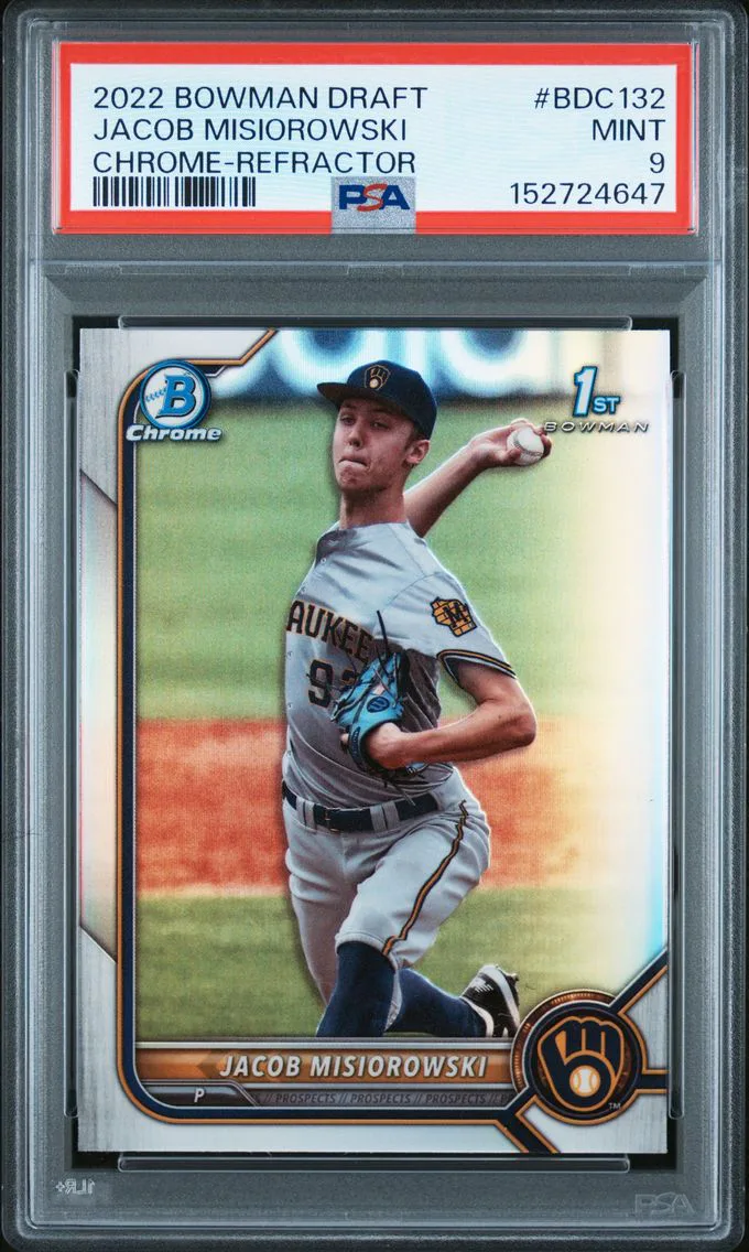2022 #BDC132 Jacob Misiorowski PSA 9 Bowman Draft