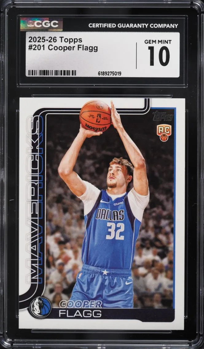 2025 #201 Cooper Flagg CGC 10 Topps Basketball ROOKIE
