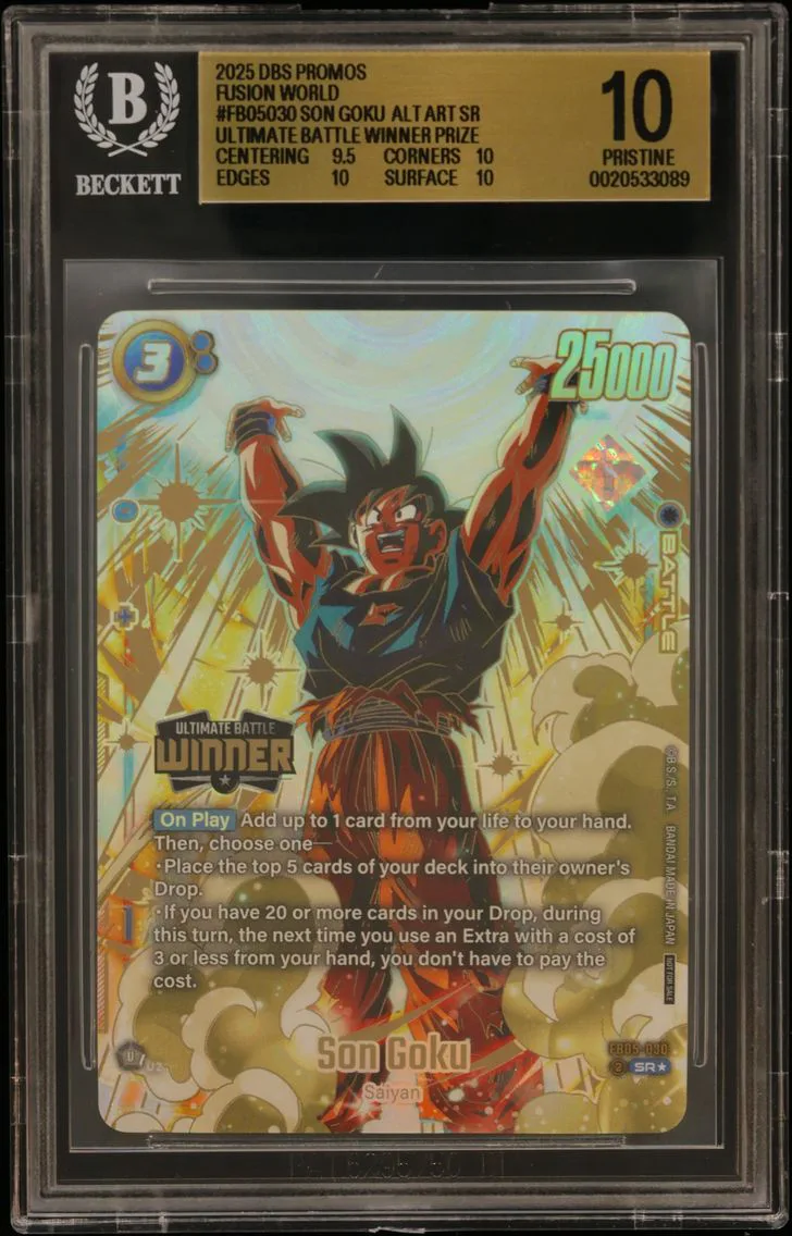 2025 #FB05030 Son Goku ALT ART SR/(Ultimate Battle '25 Vol.2 Winner Prize) BGS 10 Dragon Ball Super Card Game Fusion World Promos