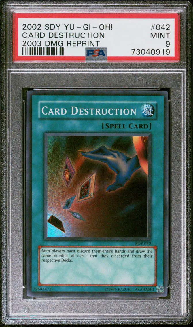 2002 #042 Card Destruction PSA 9 YU-GI-Oh! Starter Deck: Yugi