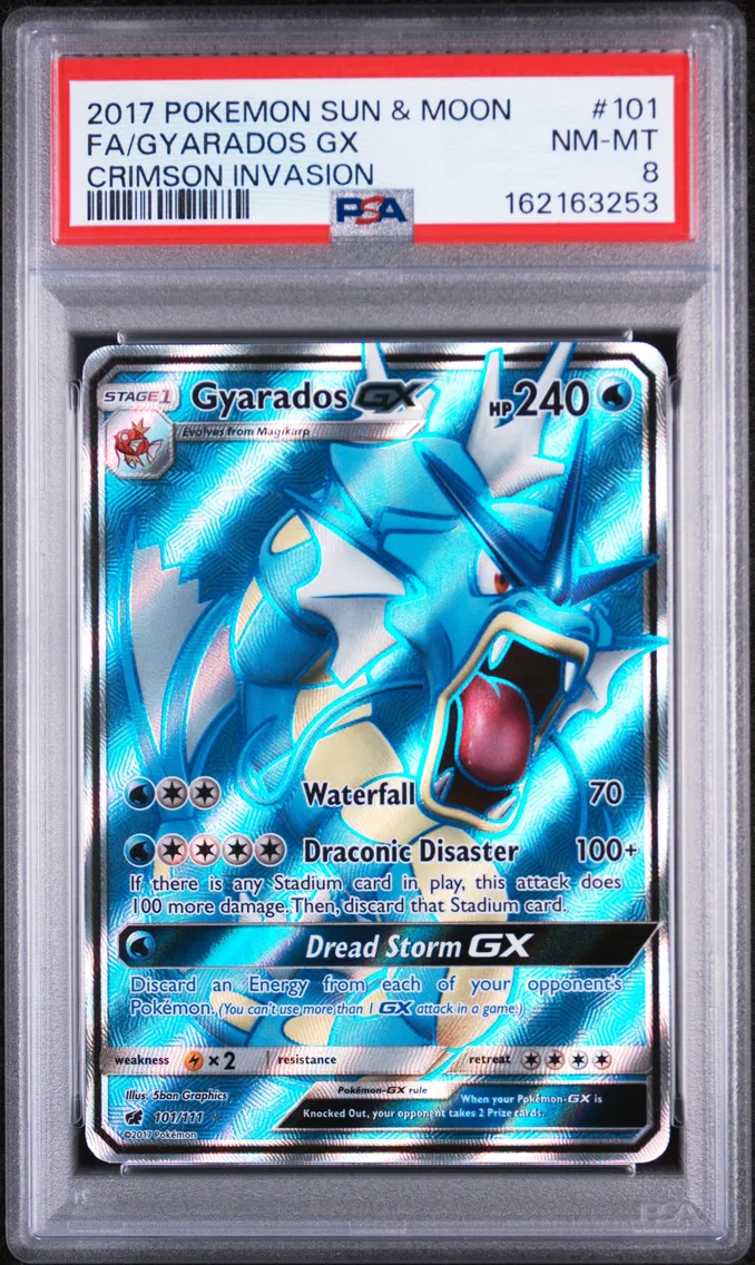 2017 #101 Full Art/Gyarados GX PSA 8 Sun & Moon Crimson Invasion