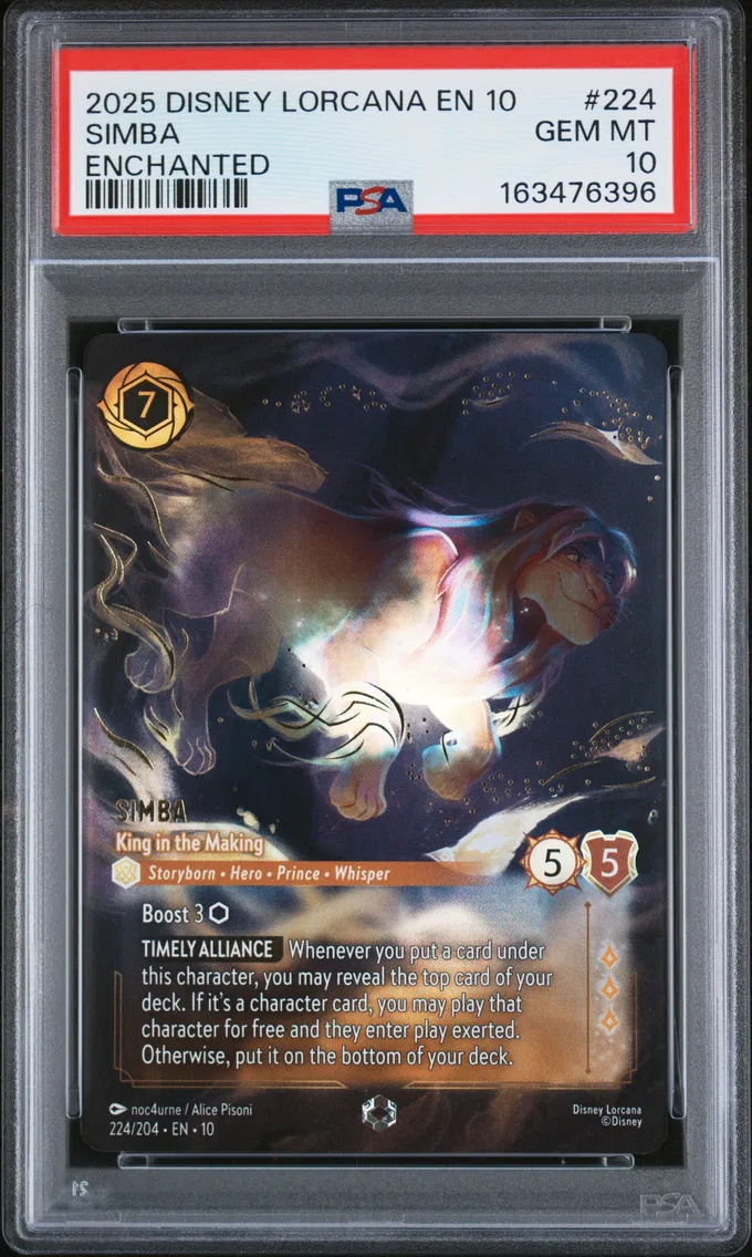 2025 #224 Simba - King in the Making PSA 10 Disney Lorcana EN 10-Whispers in the Well