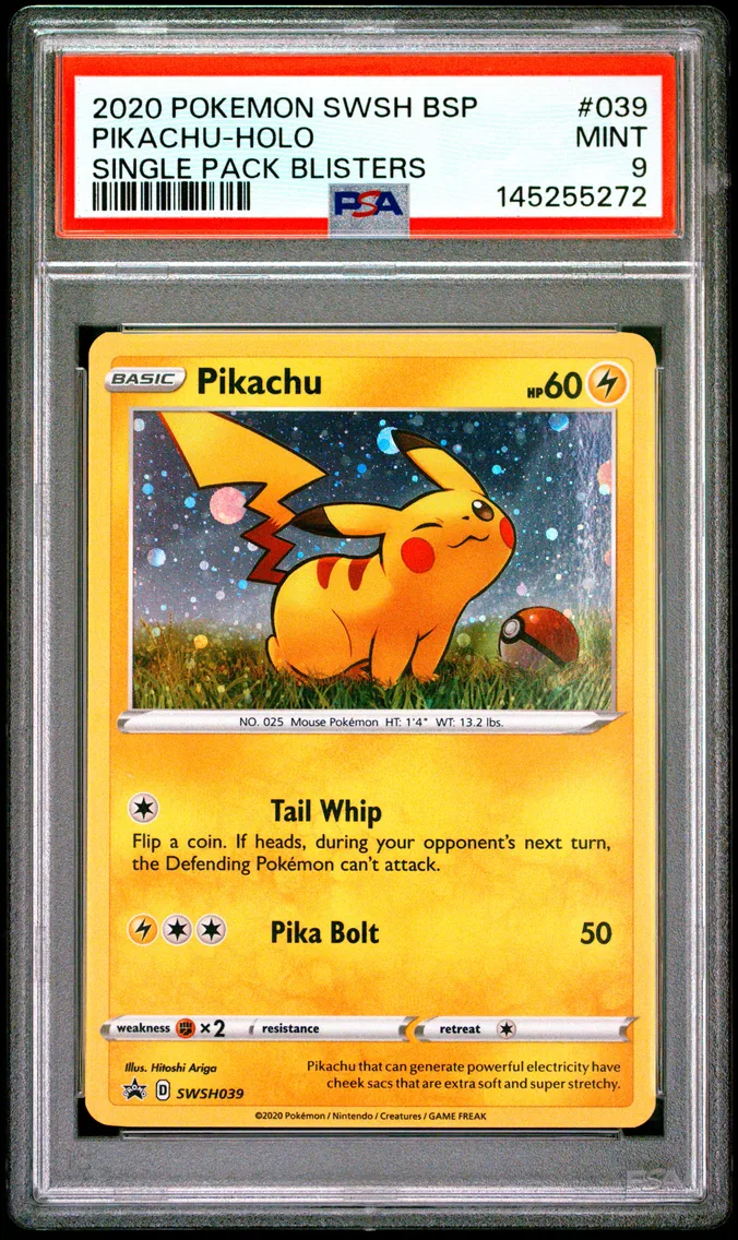 2020 #039 Pikachu-Holo PSA 9 Sws