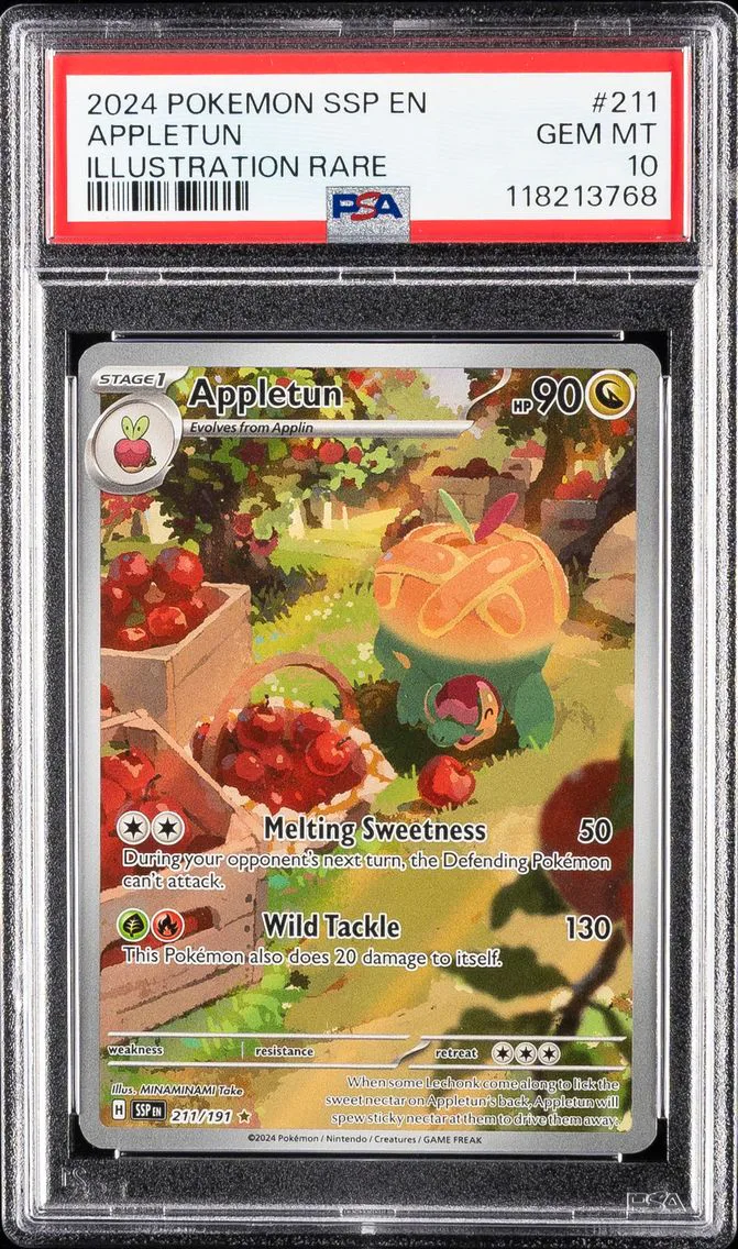 2024 #211 Appletun PSA 10 Ssp EN-Surging Sparks Pokemon