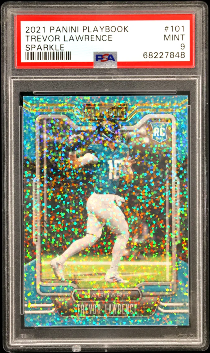 2021 #101 Trevor Lawrence Sparkle PSA 9 Panini Playbook