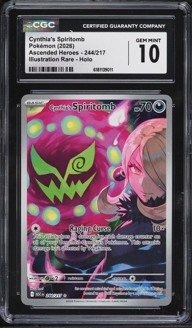 2026 Pokemon Mega Evolution Ascended Heroes IR Cynthia's Spiritomb #244 CGC 10 GEM MINT