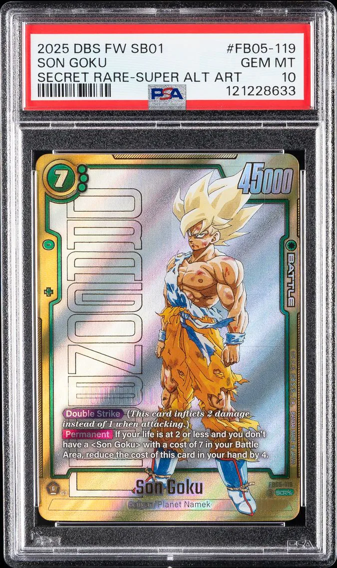 2025 #FB05-119 Son Goku PSA 10 Dragon Ball Super Card Game Fusion World Manga Booster 01 Pokemon