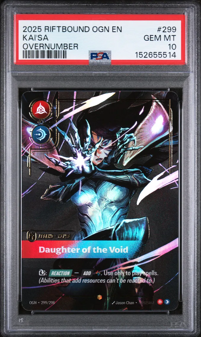 2025 #299 Kai'SA - Daughter of the Void PSA 10 Riftbound: League of Legends Ogn-Origins