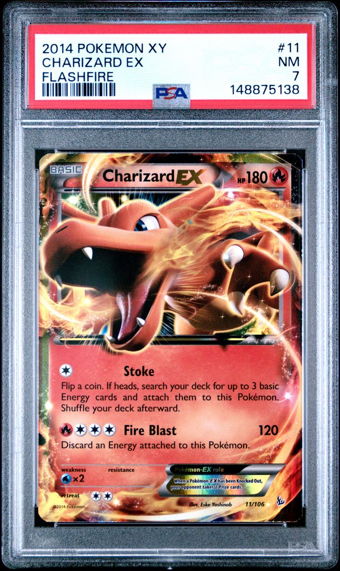 2014 #11 Charizard EX PSA 7 XY Flashfire Pokemon