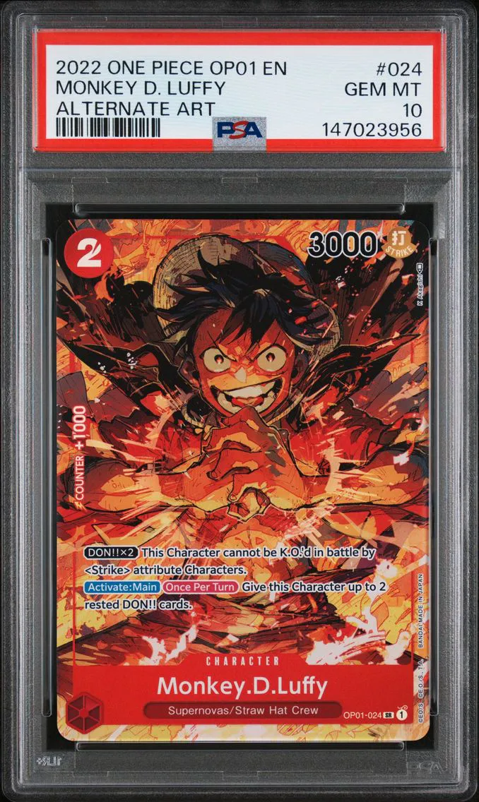 2022 #024 Monkey D. Luffy PSA 10 One Piece OP01-Romance Dawn