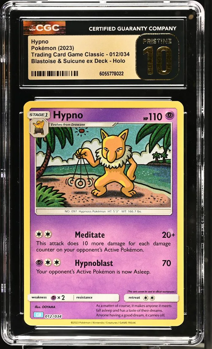 2023 #012 Hypno CGC 10 Pristine Trading Card Game Classic - CLV, CLC, CLB - English