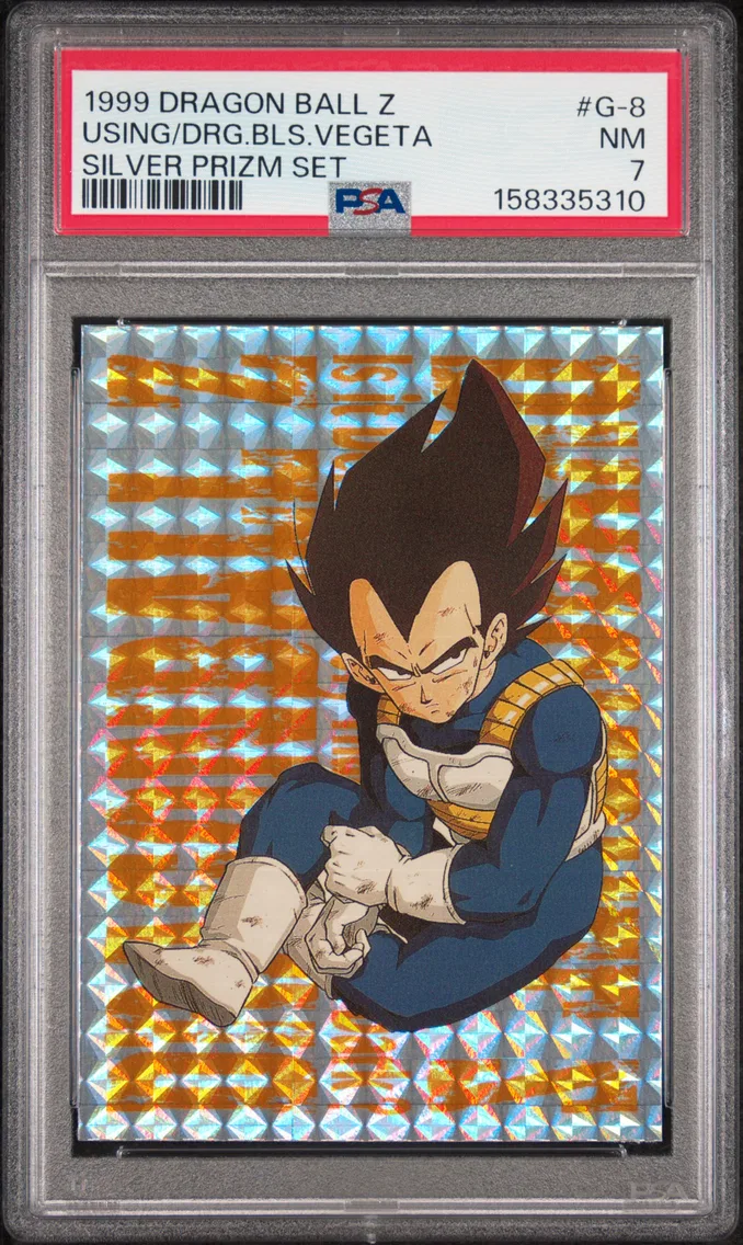 1999 #G-8 Using the Dragon Balls, Vegeta... PSA 7 Dragon Ball Z Silver Prizm Set