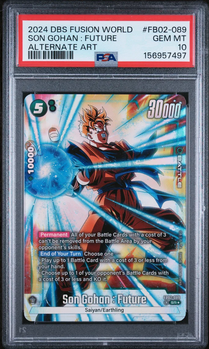 2024 #FB02-089 Son Gohan : Future PSA 10 Dragon Ball Super Card Game Fusion World Blazing Aura