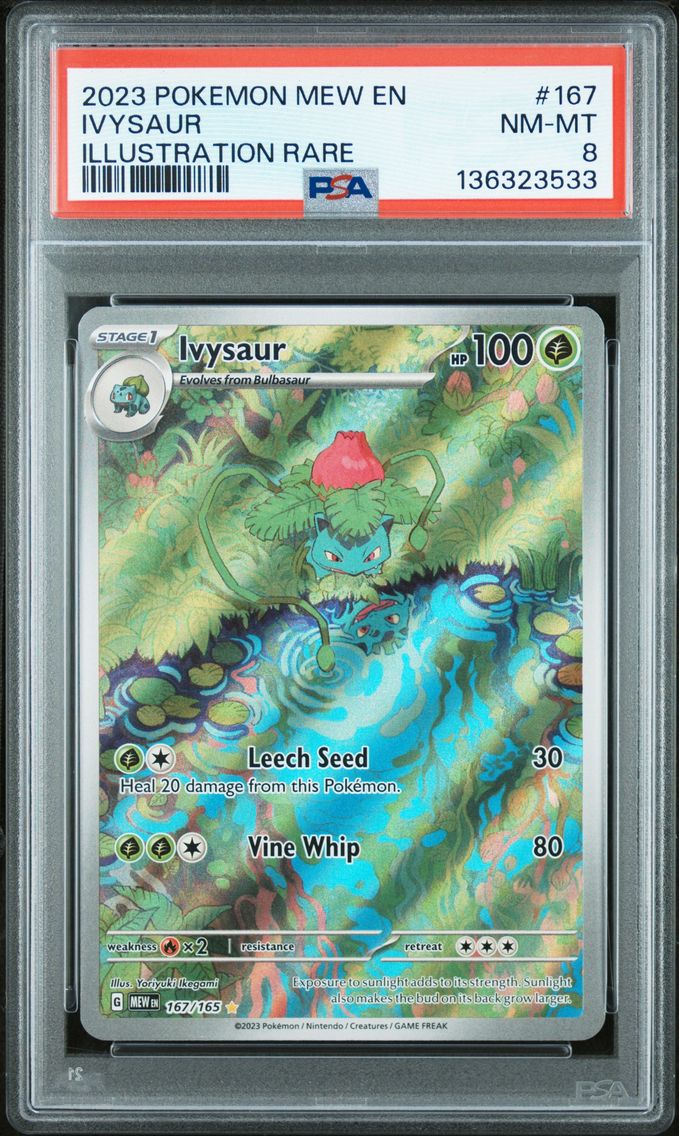 2023 #167 Ivysaur PSA 8 Mew EN-151 Pokemon