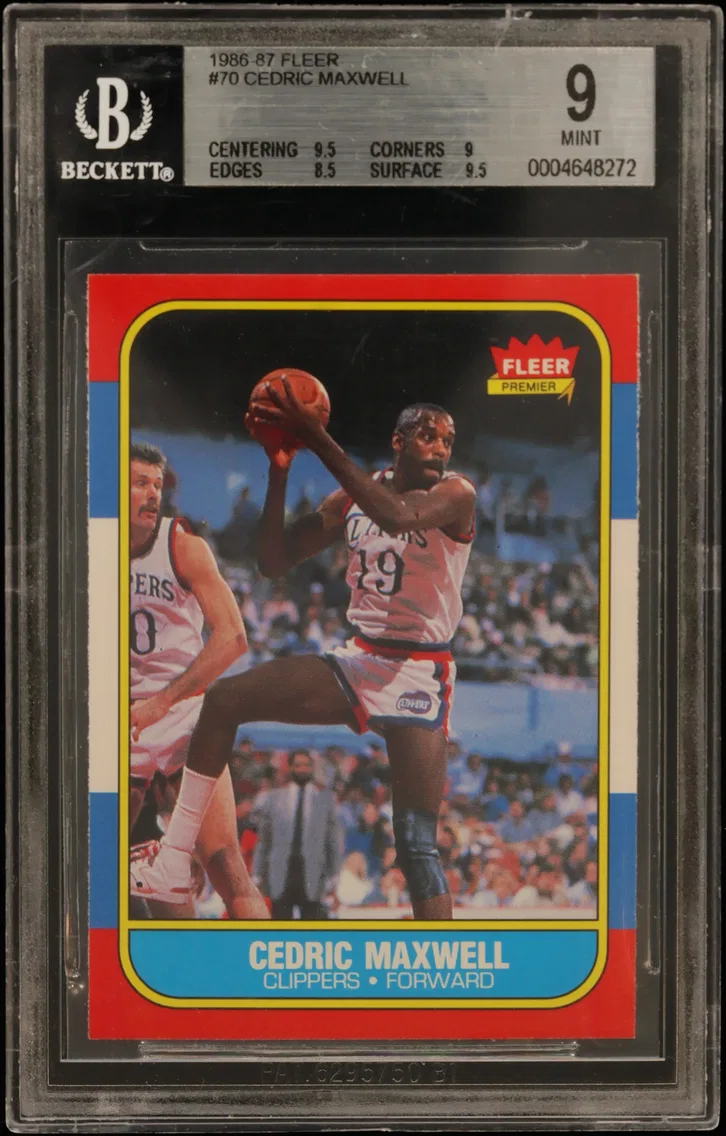 1986 #70 Cedric Maxwell BGS 9 Fleer