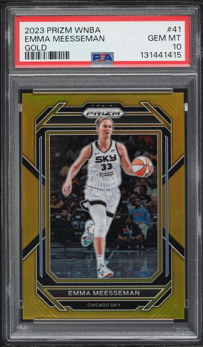 2023 Panini Prizm WNBA Gold Emma Meesseman /10 #41 PSA 10 GEM MINT
