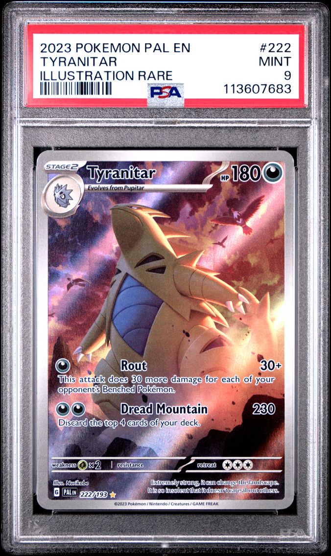 2023 #222 Tyranitar PSA 9 Pal EN-Paldea Evolved Pokemon