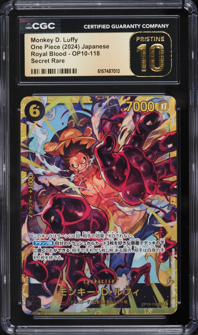 2024 #OP10-118 SEC Monkey D. Luffy CGC 10 PRISTINE Royal Blood One Piece