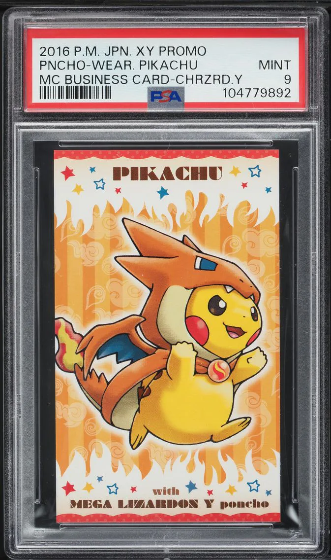 2016 #NA Poncho-Wearing Pikachu PSA 9 Japanese XY Promo Pokemon