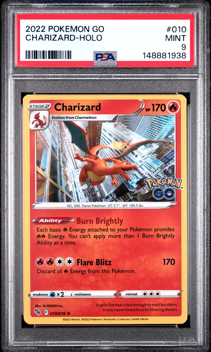2022 #010 Charizard-Holo PSA 9 Go
