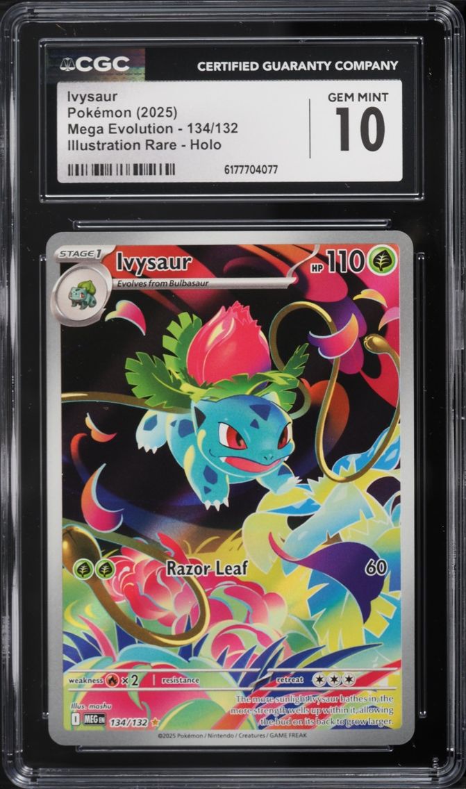 2025 Pokemon Mega Evolution IR Ivysaur #134 CGC 10 GEM MINT