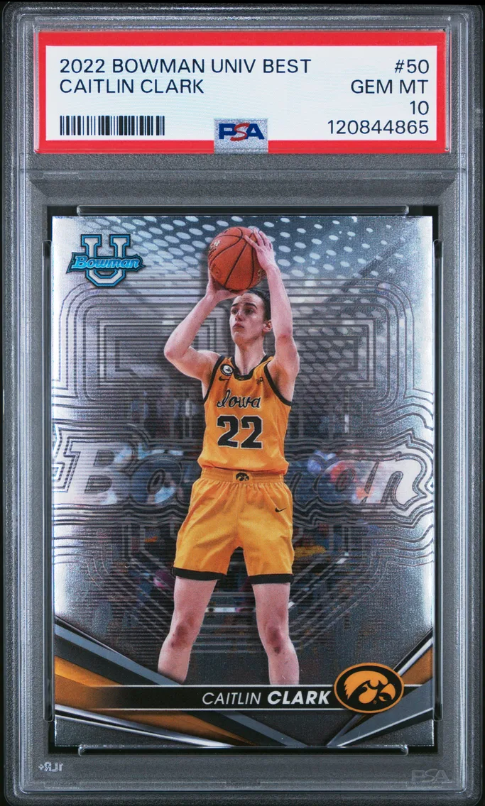 2022 #50 Caitlin Clark PSA 10 Bowman University Best