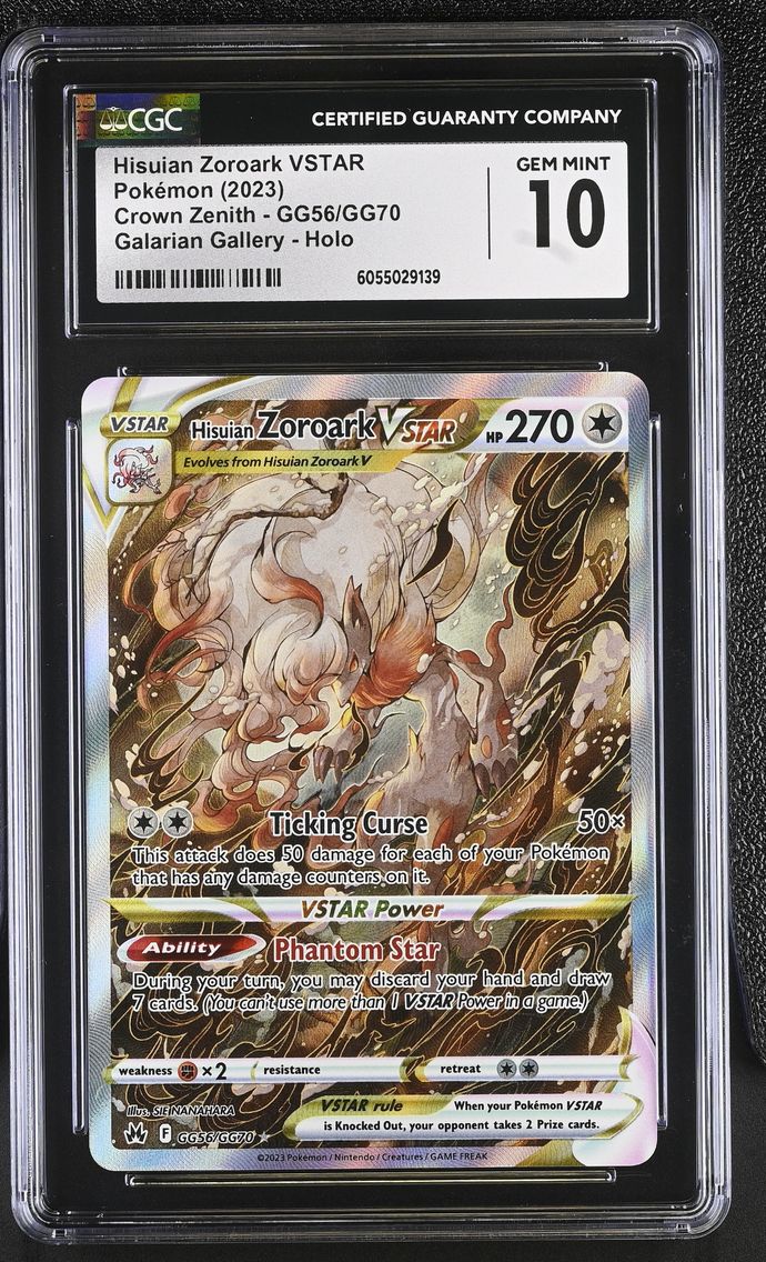2023 #GG56/GG70 Hisuian Zoroark VSTAR CGC 10 Crown Zenith - English
