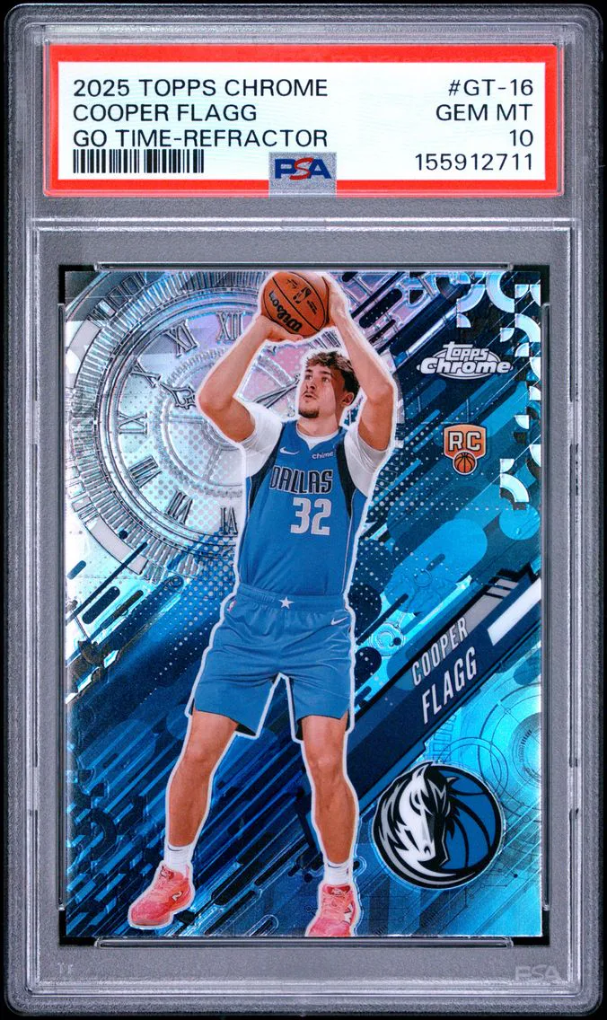 2025 #GT-16 Cooper Flagg PSA 10 Topps Chrome Go Time