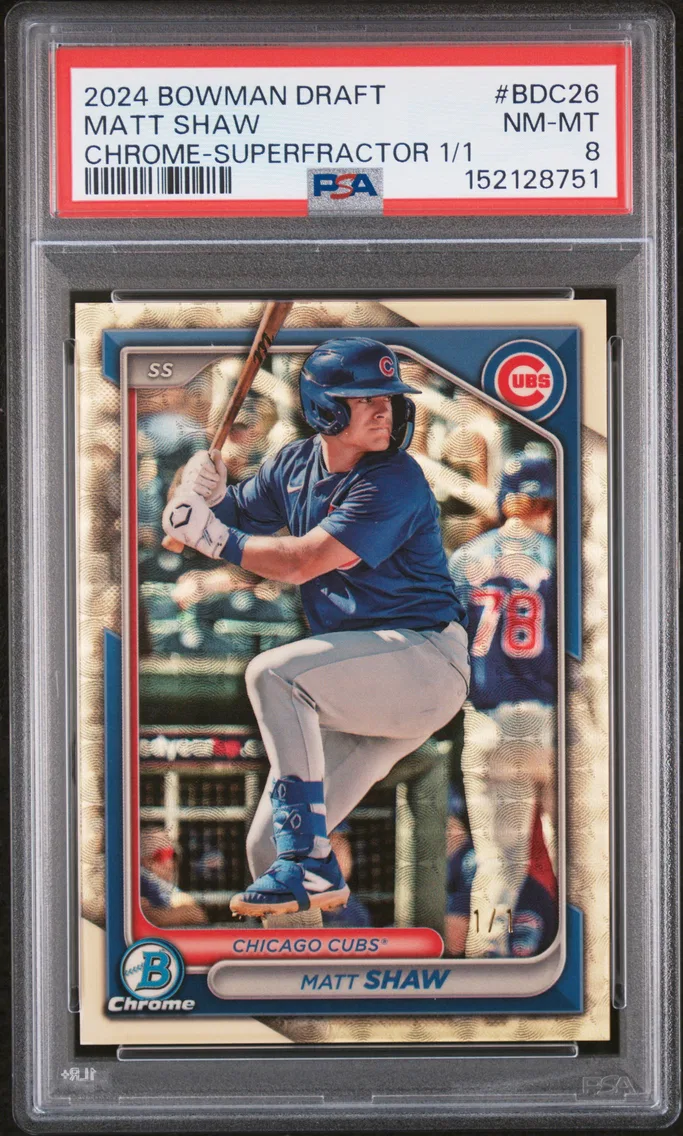 2024 #BDC26 Matt Shaw PSA 8 Bowman Draft