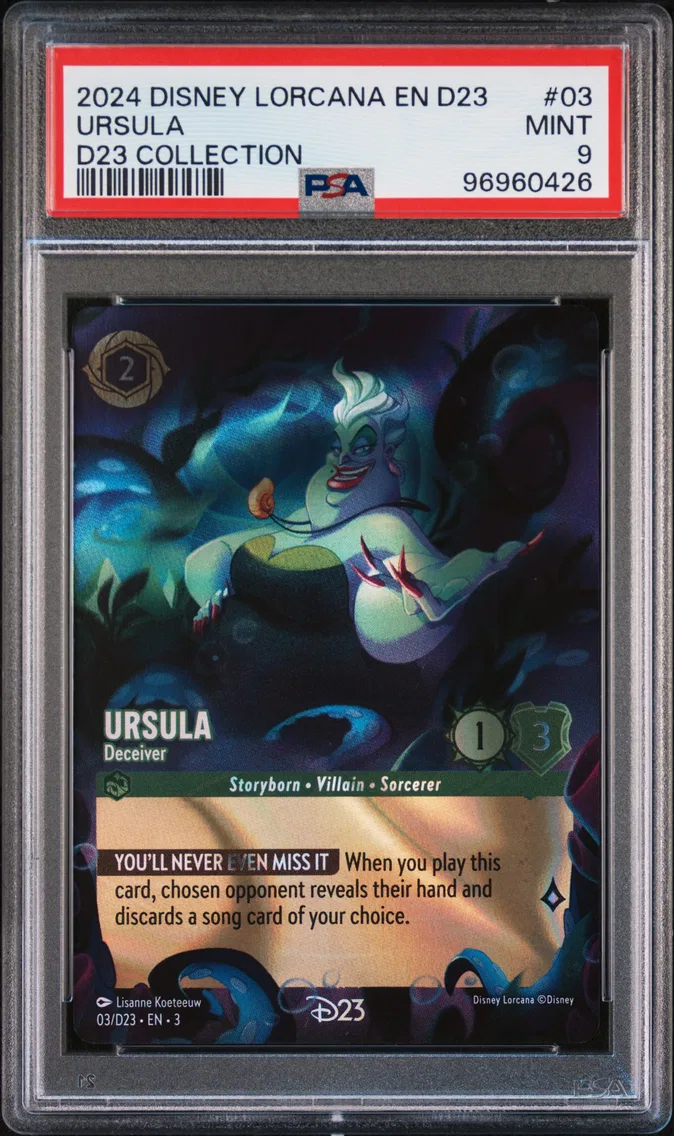2024 #03 Ursula - Deceiver PSA 9 Disney Lorcana EN D23-D23 Expo Promo