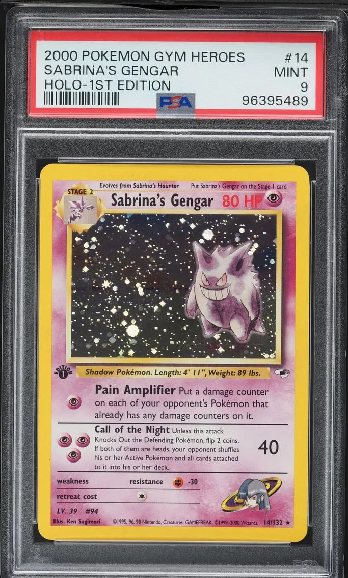 2000 #14 Sabrina's Gengar PSA 9 Gym Heroes Pokemon