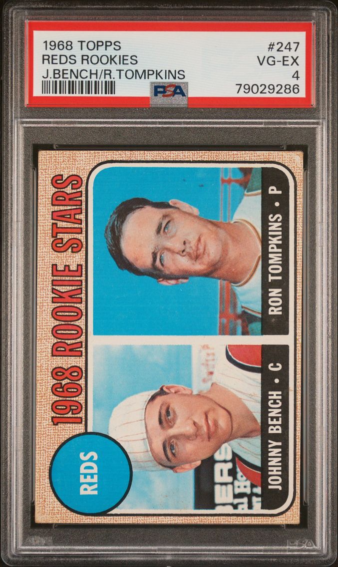 1968 #247 Reds Rookies PSA 4 Top