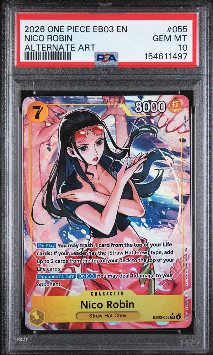 2026 #055 Nico Robin PSA 10 One Piece EB03-Extra Booster -One Piece Heroines Edition-