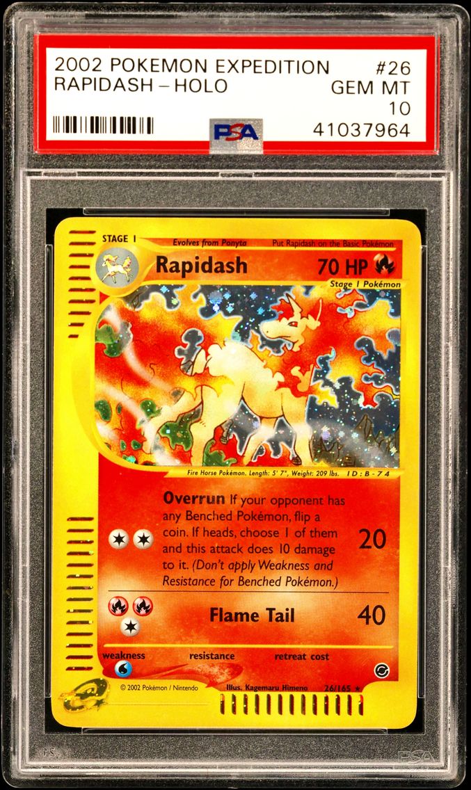 2002 #26 Rapidash-Holo PSA 10 Expedition