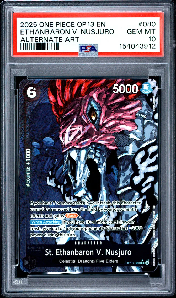 2025 #080 St. Ethanbaron V. Nusjuro PSA 10 One Piece OP13-Carrying on His Will