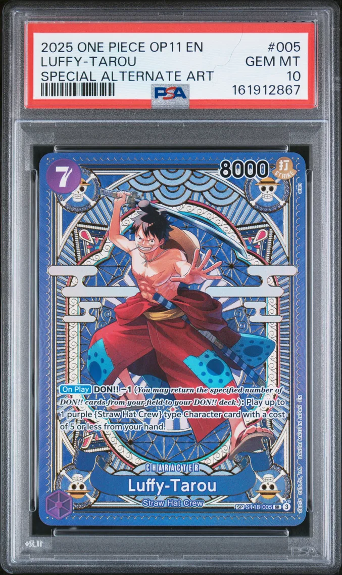 2025 #005 Luffy-Tarou PSA 10 One Piece OP11-A Fist of Divine Speed