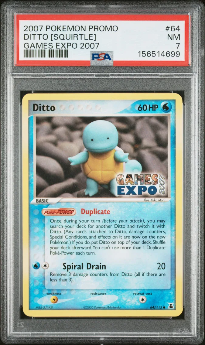 2007 #64 Ditto [Squirtle] PSA 7 