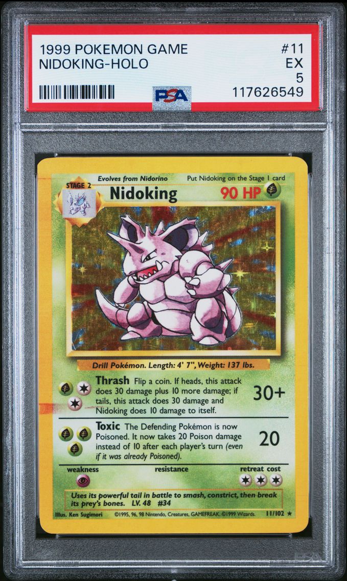 1999 #11 Nidoking-Holo PSA 5 Game