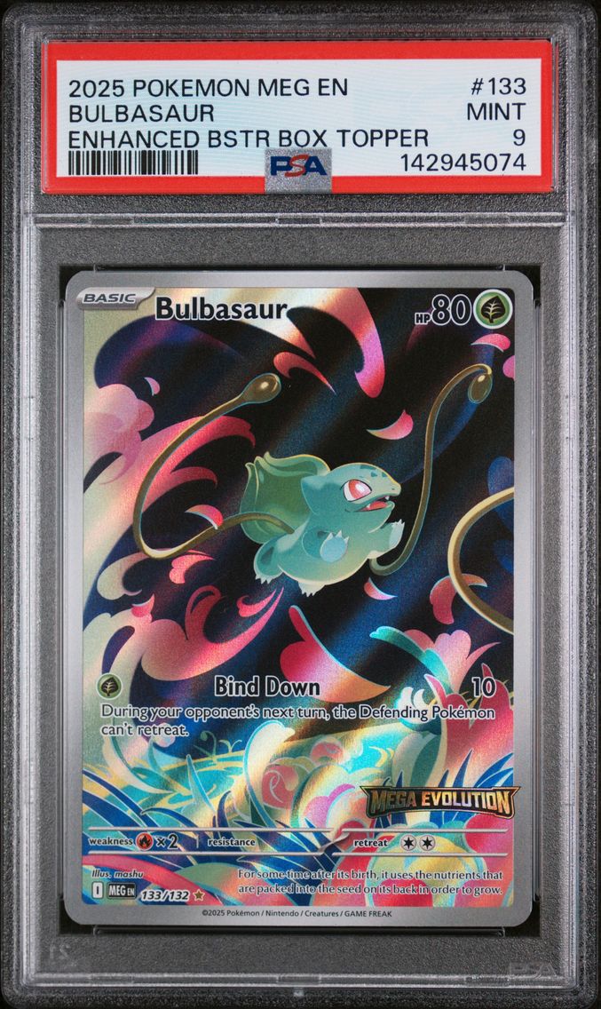 2025 #133 Bulbasaur PSA 9 Meg EN-Mega Evolution