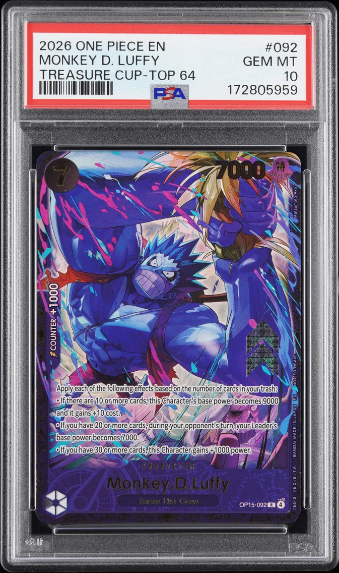2026 #092 Monkey D. Luffy PSA 10 One Piece Promos