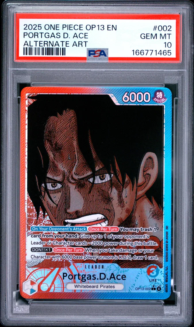 2025 #002 Portgas D. Ace PSA 10 One Piece OP13-Carrying on His Will