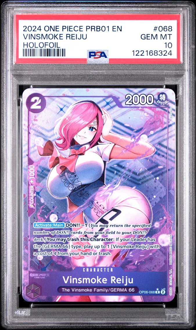 2024 #068 Vinsmoke Reiju PSA 10 One Piece PRB01-Premium Booster -One Piece Card the Best-