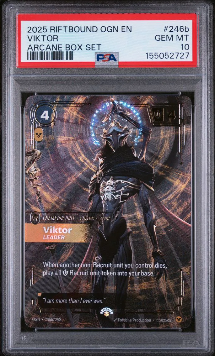 2025 #246b Viktor - Leader PSA 10 Riftbound: League of Legends Ogn-Origins