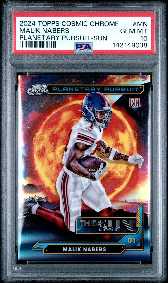 2024 #MN Malik Nabers PSA 10 Topps Cosmic Chrome Planetary Pursuit