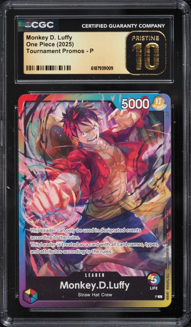 2025 #P Monkey D. Luffy CGC 10 One Piece Tournament Promo Leader