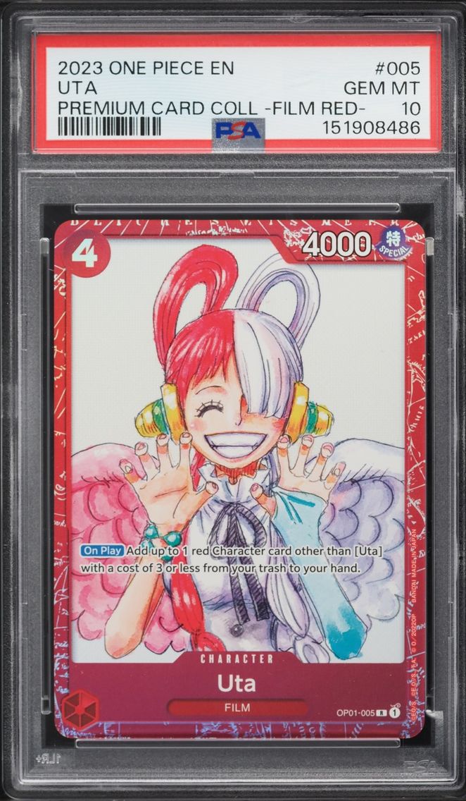 2023 #OP01-005 Uta PSA 10 One Piece Premium Card Collection Film Red