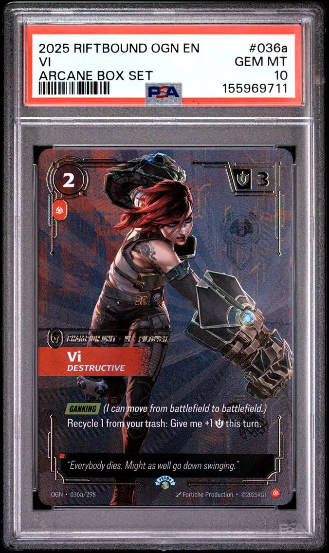2025 #036a VI - Destructive PSA 10 Riftbound: League of Legends Ogn-Origins
